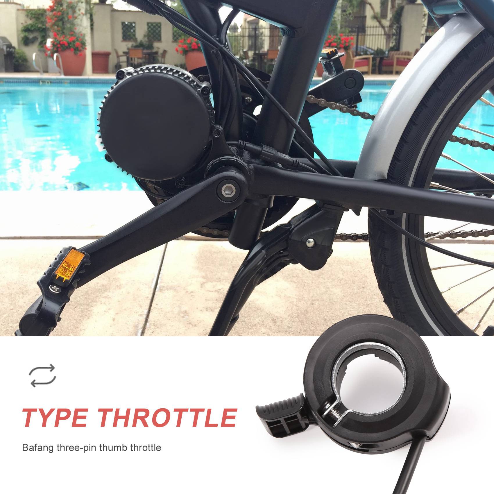 ABME New Thumb Throttle for Mi - Mid Drive Motor Kit 52V 1000W review and price