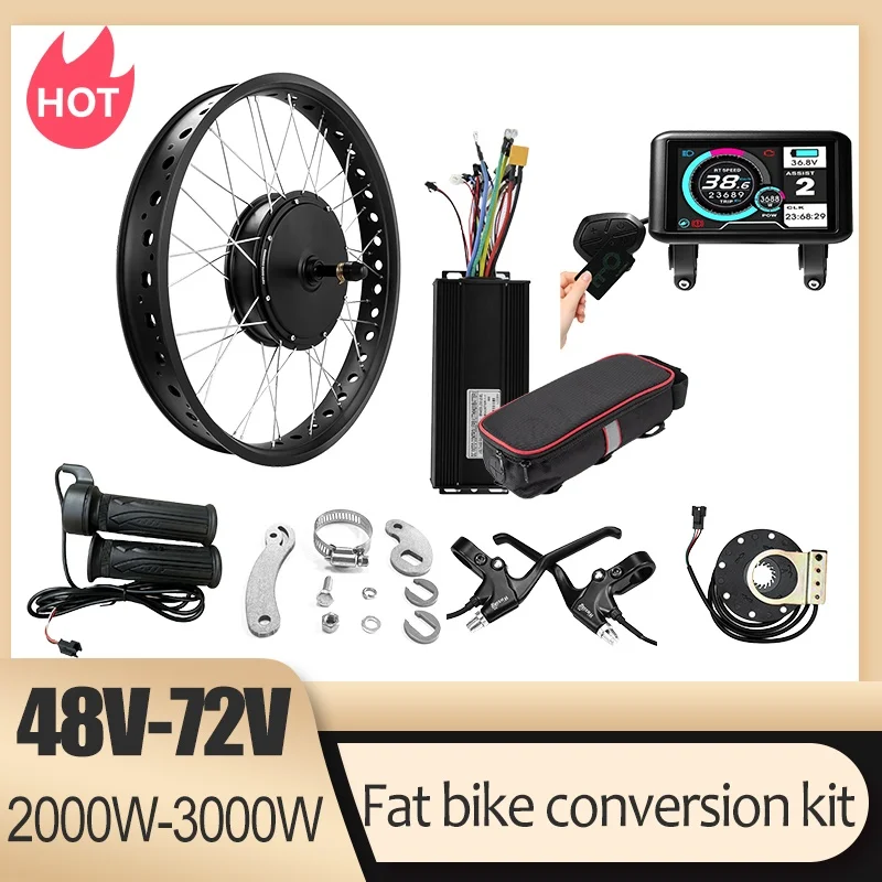 72V 3000W Snow Bike Conversion - Ebike Conversion Kit 72V 3000W review and price