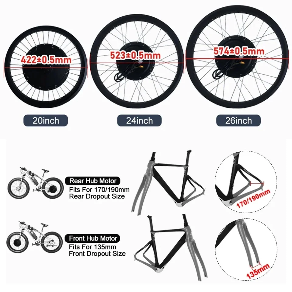 72V 3000W Ebike Snow Bike Conv - Ebike Conversion Kit 72V 3000W review and price