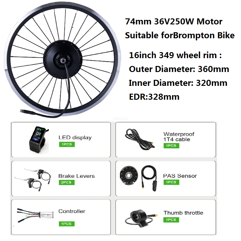 DIY Brompton E-Bike Conversion - Ebike Conversion Kit 72V 3000W review and price