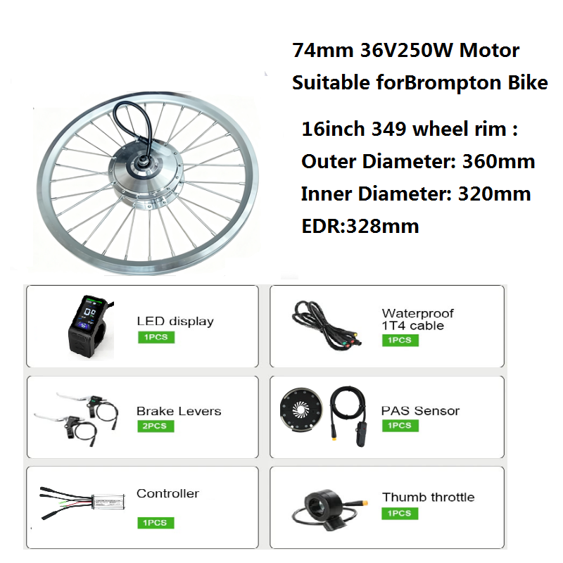 DIY Brompton E-Bike Conversion - Ebike Conversion Kit 72V 3000W review and price